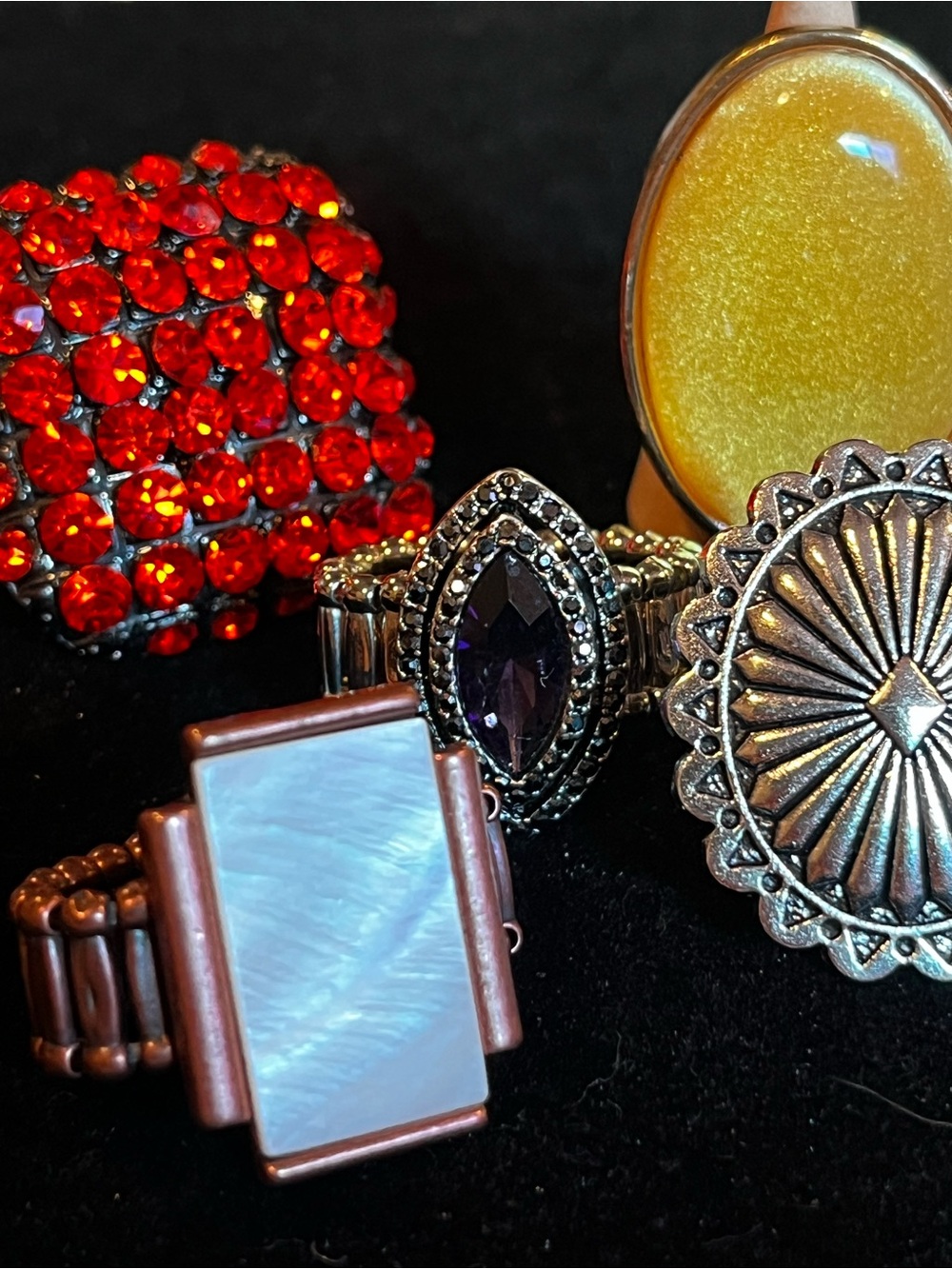 5 Vintage to Now Adjustable and Stretch Rings